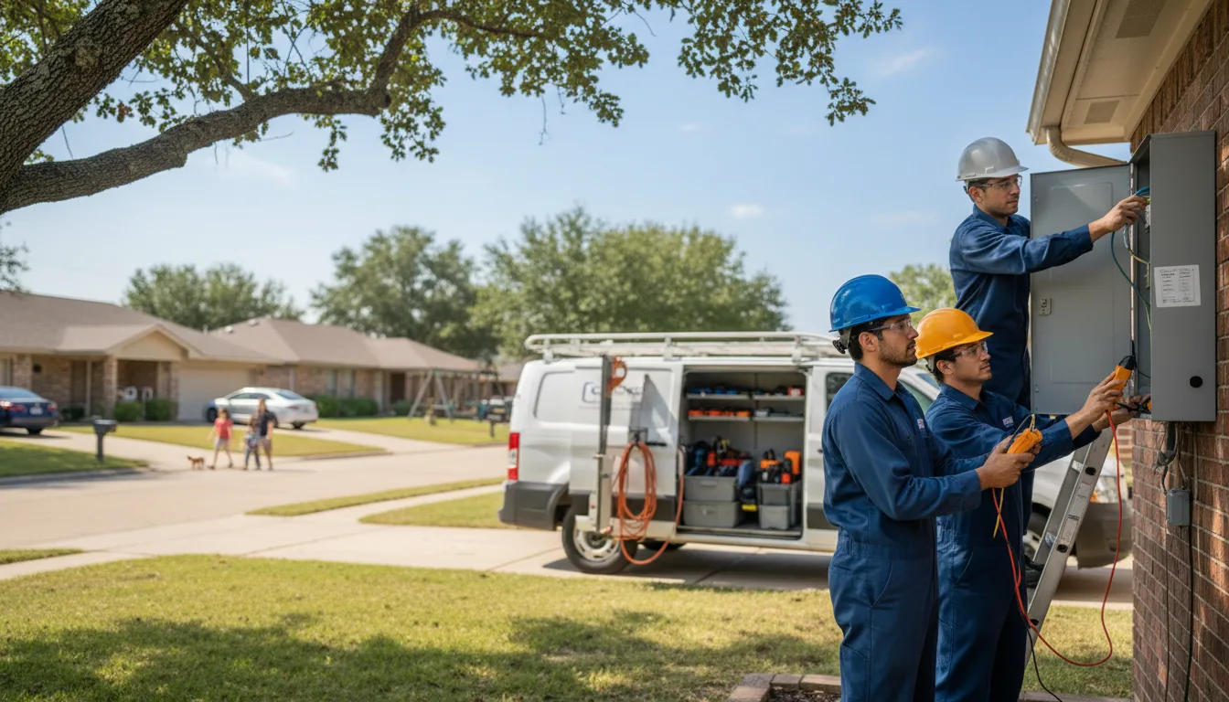 Certified electrician providing emergency electrical services in Rudy, AR